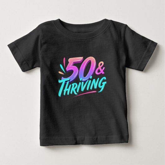 Feiern 50. & 3. Geburtstag Baby T-shirt (Vorderseite)