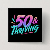 Feiern 50. & 3. Geburtstag Button (Vorderseite)