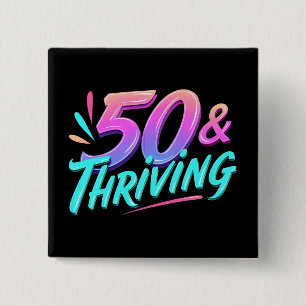 Feiern 50. & 3. Geburtstag Button