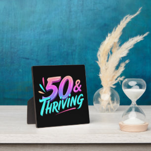 Feiern 50. & 3. Geburtstag Fotoplatte