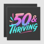 Feiern 50. & 3. Geburtstag Magnetkarte (Vorne/Hinten)