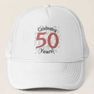 Feiern 50 Jahre Geburtstag Konfetti Hut Truckerkappe