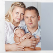 Feiern 7 Foto Pink Danke Blue Dreifach Gefaltete Karte (Innen Erste Seite)