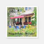 Feiern 80 Jahre Geburtstagspapier Napkin Serviette (Vorderseite)