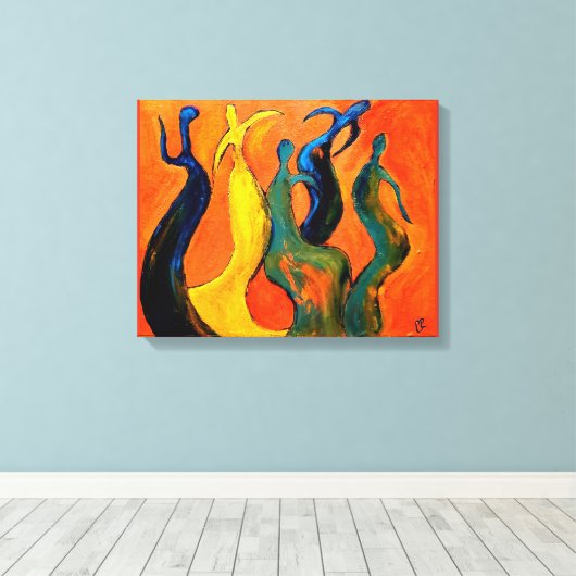 Feiern Abstrakt Leinwanddruck (Insitu (Holzboden))