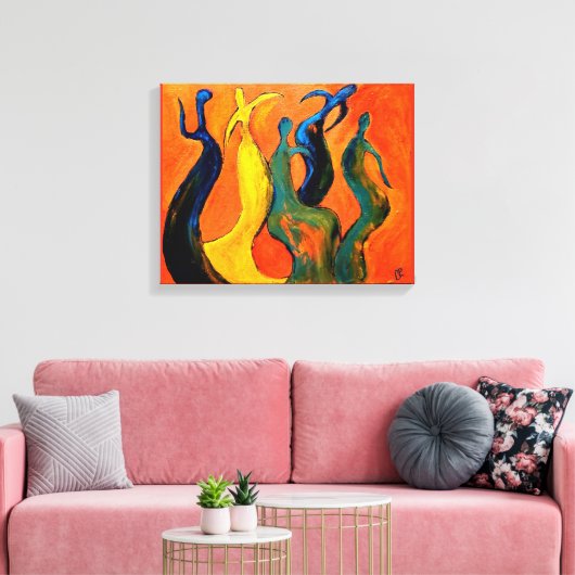 Feiern Abstrakt Leinwanddruck (Insitu (Wohnzimmer))