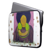 Feiern Afro Beauty Laptopschutzhülle (Vorderseite Links)