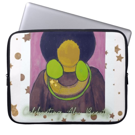 Feiern Afro Beauty Laptopschutzhülle (Vorderseite)