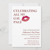 FEIERN ALLER GAL Galentine's Day Girls Night Einladung (Vorderseite)