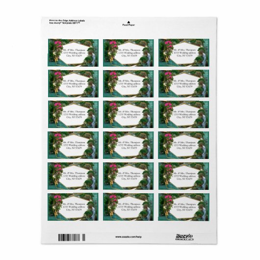 Feiern am magischen Fantasy-See Adressaufkleber (Vorne)