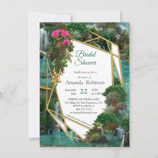 Feiern am magischen Fantasy-See Einladung (Vorderseite)