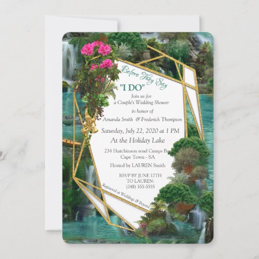 Feiern am magischen Fantasy-See Einladung (Vorderseite)