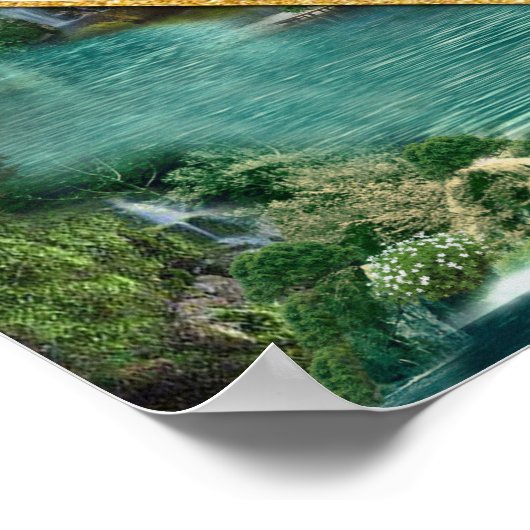 Feiern am magischen Fantasy-See Poster (Ecke)