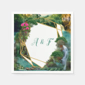 Feiern am magischen Fantasy-See Serviette (Vorderseite)