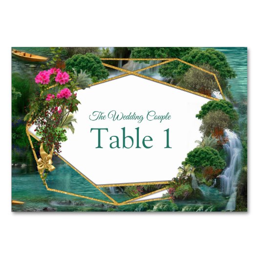 Feiern am magischen Fantasy-See Tischnummer (Vorderseite)