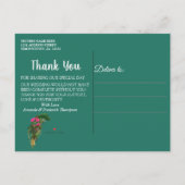 Feiern am magischen Fantasy-See Vielen Dank Ankündigungspostkarte (Rückseite)