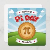 Feiern am Pi Day Einladung (Vorne/Hinten)
