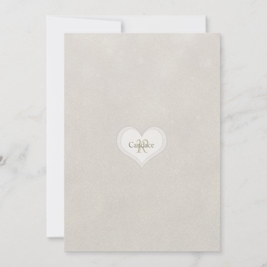 Feiern | Angel Monogram Einladung (Rückseite)