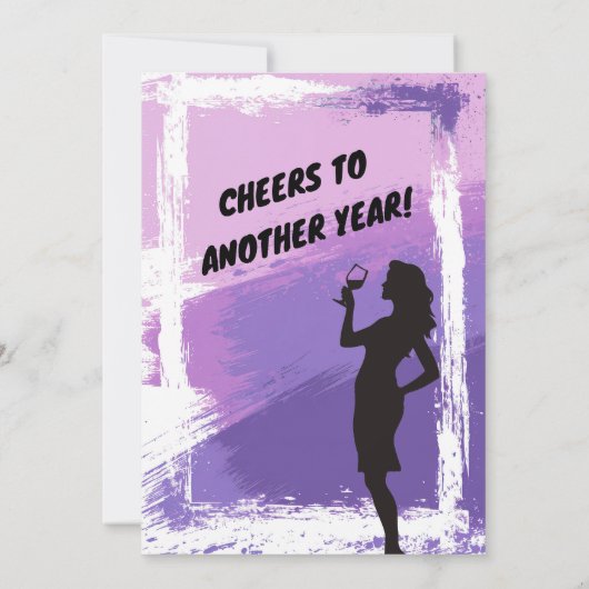 Feiern auf ein anderes Jahr (Frauen) Einladung (Rückseite)
