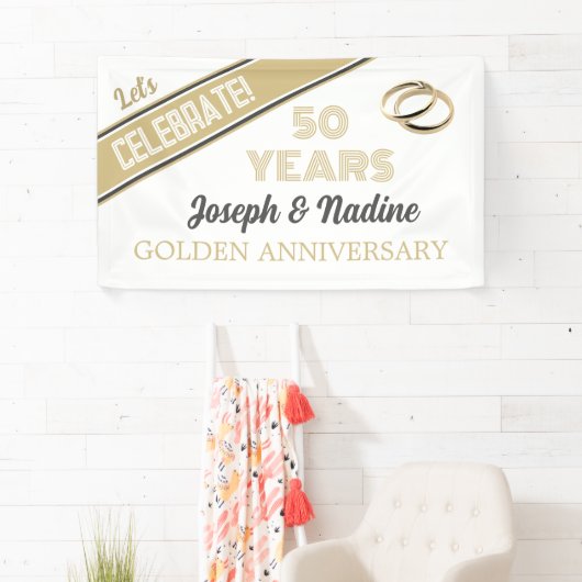 FEIERN! Banner zum 50-jährigen Goldenen Jubiläum (Insitu)