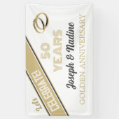 FEIERN! Banner zum 50-jährigen Goldenen Jubiläum (Vertikal)