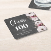 Feiern bis 100. Geburtstag Rechteckiger Pappuntersetzer (angewinkelt)