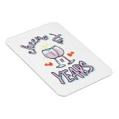 Feiern bis 11 Jahre Champagner zum Hochzeitstag Magnet (Rechte Seite)