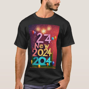 Feiern bis 2024: Die Freude des Neujahrs in jeder  T-Shirt
