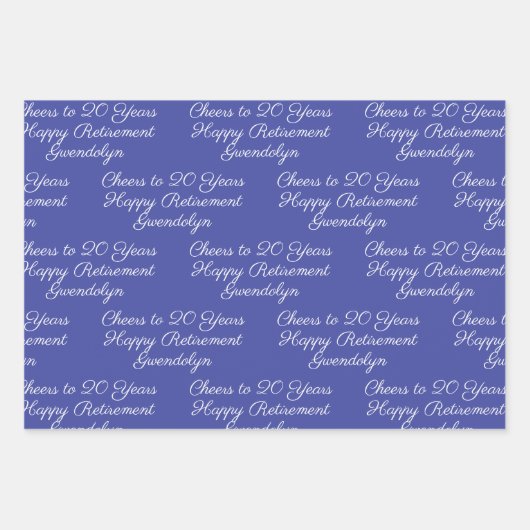 Feiern bis 20 Jahre Pink Lavender Happy Rentierung Geschenkpapier Set (Vorderseite 3)