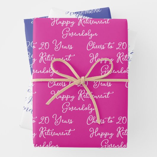 Feiern bis 20 Jahre Pink Lavender Happy Rentierung Geschenkpapier Set (Beispiel)