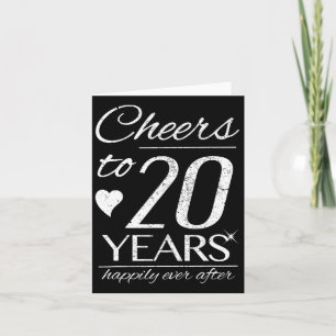 Feiern bis 20 Jahre Verheiratete Paare 20. Hochzei Karte