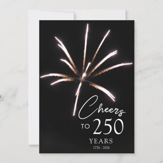 Feiern bis 250 Jahre Sestercentennial 4. Juli Einladung (Vorderseite)