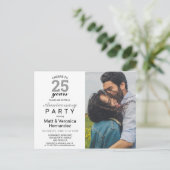 Feiern bis 25 Jahre Silber 25. Jubiläum Invita Postkarte (Stehend Vorderseite)