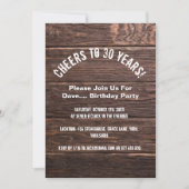 Feiern bis 30. Geburtstag Rustikale Landeinladung Einladung (Vorderseite)