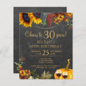 Feiern bis 30 Jahre rustikaler Herbst 30. Geburtst (Vorne/Hinten)