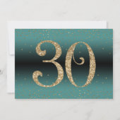Feiern bis 30 Jahre Überraschung Geburtstag Aquama Einladung (Rückseite)
