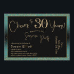 Feiern bis 30 Jahre Überraschung Geburtstag Aquama Einladung<br><div class="desc">Mit zwei markanten Schriftart habe ich Grafiken für Ihre Ankündigung erstellt und sie mit einem Imitat-Metallic-Goldeffekt für ein festliches Ambiente verziert. Obwohl jedes Teil auf den Anzug Ihrer Bedürfnisse verschoben werden kann, lautet der Header "Cheers to 30 Years!" und "Überraschendes Party". ("Überraschung" kann entfernt werden, wenn Ihr Party nicht vorhanden...</div>