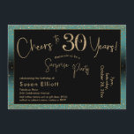Feiern bis 30 Jahre Überraschung Geburtstag Aquama Einladung<br><div class="desc">Mit zwei markanten Schriftart habe ich Grafiken für Ihre Ankündigung erstellt und sie mit einem Imitat-Metallic-Goldeffekt für ein festliches Ambiente verziert. Obwohl jedes Teil auf den Anzug Ihrer Bedürfnisse verschoben werden kann, lautet der Header "Cheers to 30 Years!" und "Überraschendes Party". ("Überraschung" kann entfernt werden, wenn Ihr Party nicht vorhanden...</div>