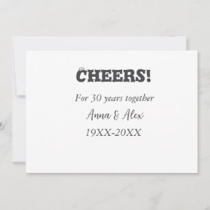 Feiern bis 30 Jahre zusammen Jubiläum geben den Na Einladung