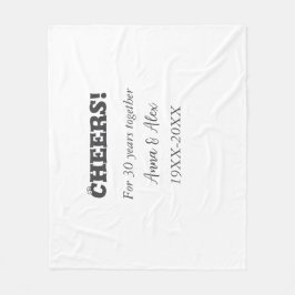 Feiern bis 30 Jahre zusammen Jubiläum geben den Na Fleecedecke