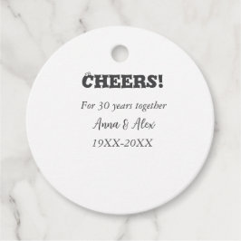 Feiern bis 30 Jahre zusammen Jubiläum geben den Na Geschenkanhänger