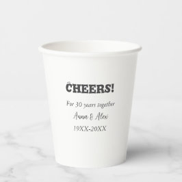 Feiern bis 30 Jahre zusammen Jubiläum geben den Na Pappbecher