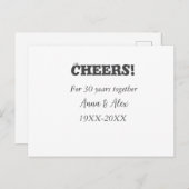 Feiern bis 30 Jahre zusammen Jubiläum geben den Na Postkarte (Vorne/Hinten)