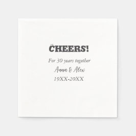 Feiern bis 30 Jahre zusammen Jubiläum geben den Na Serviette