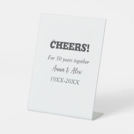 Feiern bis 30 Jahre zusammen Jubiläum geben den Na Sockelschild