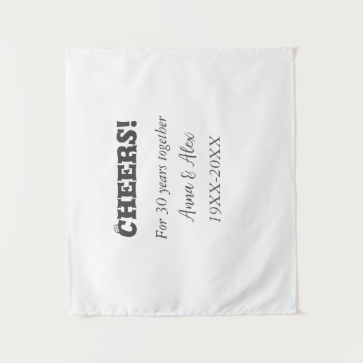 Feiern bis 30 Jahre zusammen Jubiläum geben den Na Wandteppich (Vorderseite)