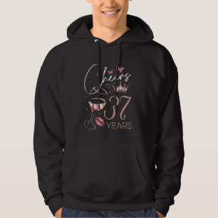 Feiern bis 37 Jahre alt 37. Geburtstagsparty Frau  Hoodie