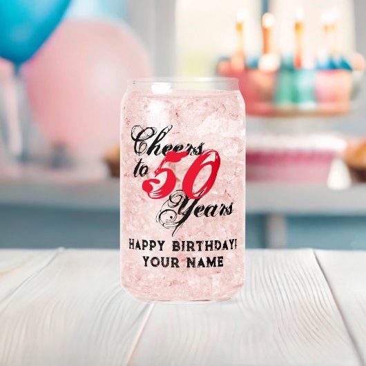 Feiern bis 50 Jahre Brauch Happy Birthday Glas (Insitu (Baby Party))