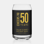 Feiern bis 50 Jahre Geburtstag Dosenglas (Rückseite)