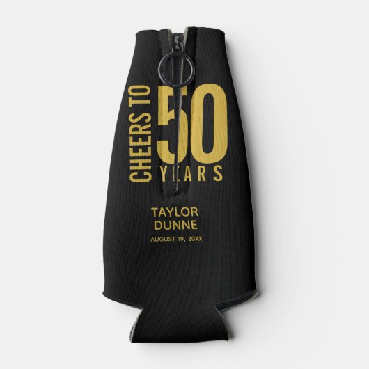 Feiern bis 50 Jahre Geburtstag Flaschenkühler (Rückseite)